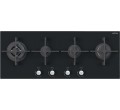 PLAQUE AV145HBK 4*GAZ VERRE NOIR 100CM AIRLUX