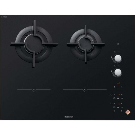 INDUCTION DPI7602BM 2*ZONE + 2*GAZ 65CM NOIR DE DIETRICH