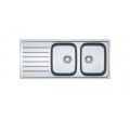 EVIER 006464 SPARK SKL621 2*CUVE INOX DEKOR FRANKE