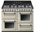CUISINIERE TR4110P1 7*GAZ 2*FOUR 110CM CREME SMEG
