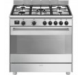 CUISINIERE BG91X2 5*GAZ 90CM MULTI VAPOR CLEAN A INOX SMEG