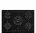 PLAQUE PV275B 5*GAZ 75CM VERRE NOIR SMEG
