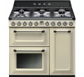 CUISINIERE TR93P 6*GAZ MULTI VAPOR CLEAN 90CM CREME A SMEG
