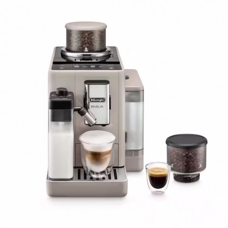 ROBOT CAFE FEB4455 BG 19*BAR RIVELIA LATTE 1 4L TACTILE 2 BACS GRAIN BEIGE DE LONGHI OFFRE 70€ 02 01 26
