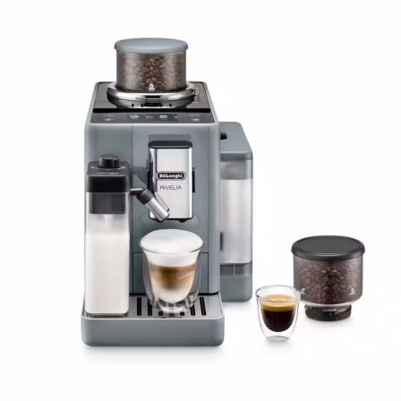 ROBOT CAFE FEB4455 G 19*BAR RIVELIA LATTE 1 4L TACTILE 2 BACS GRAIN GRIS DE LONGHI OFFRE 70€ 02 01 26