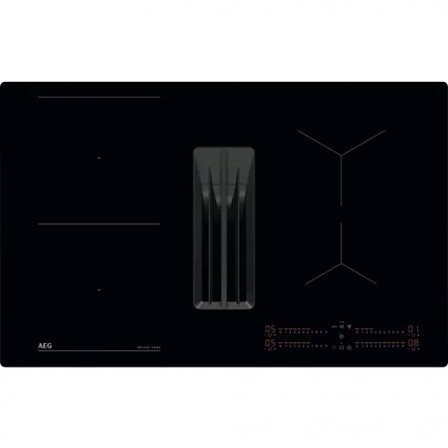 INDUCTION ASPIRANTE TH84CB03CB 4*ZONE BRIDGE 80CM NOIR AEG 