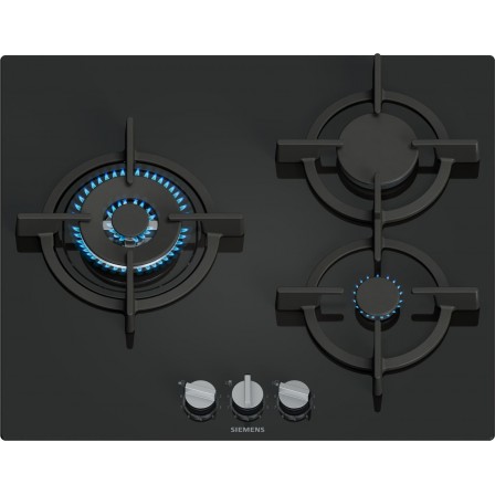 PLAQUE EP6A6CI10 3*GAZ VERRE NOIR SIEMENS