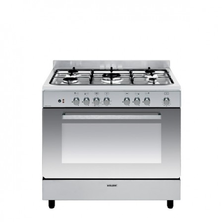 CUISINIERE GE960CBIX2 5*GAZ 90CM MULTI CATA INOX GRILLE EMAILA GLEM