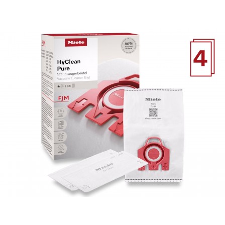 4*SACS ASPIRATEUR  HYCLEAN PURE ROUGE  FJM 3 5L 12421140 MIELE