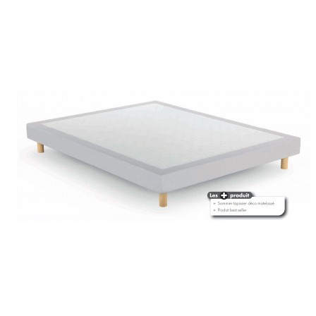 SOMMIER TAPISSIER LB  HE06 TISSE BEIGE H15  160*200 BELHARRA